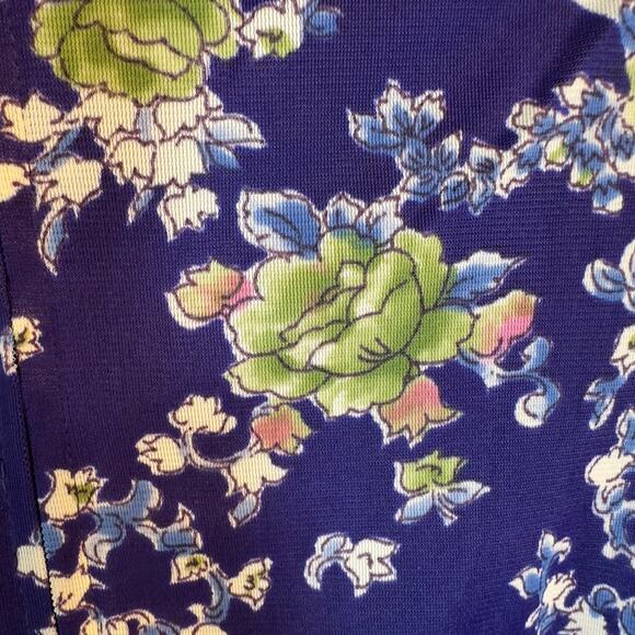 Vintage Classic lady floral dress & jacket size 18.5 Vibrant Midi length - Picture 9 of 10